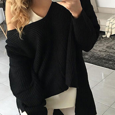 

Women Casual Long Sleeve Loose Tops Knitted Sweater Cardigan Coat Outwear US