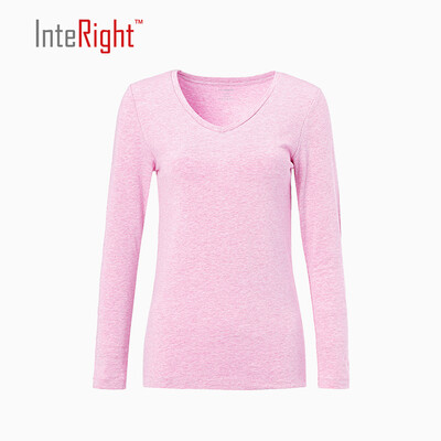 

INTERIGHT Women&39s V Collar Shirt Hemp M Pink M