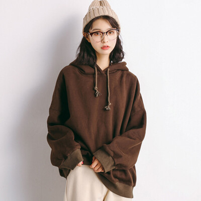 

City plus CITYPLUS 2017 autumn&winter new women&39s arts&crafts wild round long-sleeved sets of college style wind jacket letters embroidery hooded sweater CWWY179365