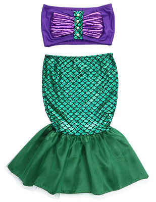 

Baby Girls Mermaid Tails Costume Bikini Swimwear Swimsuit Outfits Dress US Stock