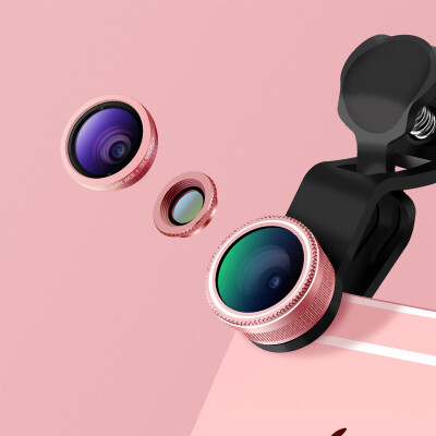 

Umeitu (D15) phone lens external effects Selfie artifact wide-angle macro fisheye three-in-one universal rose gold