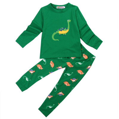 

Kids Baby Boy Girls Dinosaur Pajamas Set T-shirt Nightwear Sleepwear Homewear