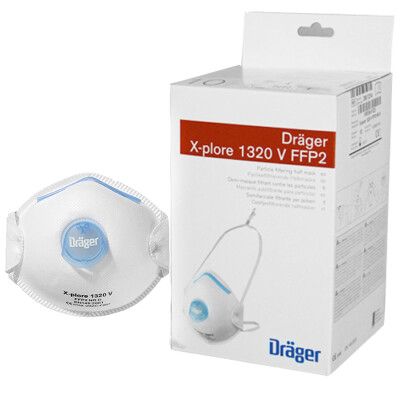 

Draeger standard FFP2 breathing valve mask 1320V anti-haze PM2.5 dust breathable men and women