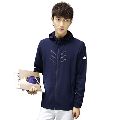 

Spring and summer tide man thin and light 2017 sports jacket han version of the jacket of the student tide sports hoodie sports cl