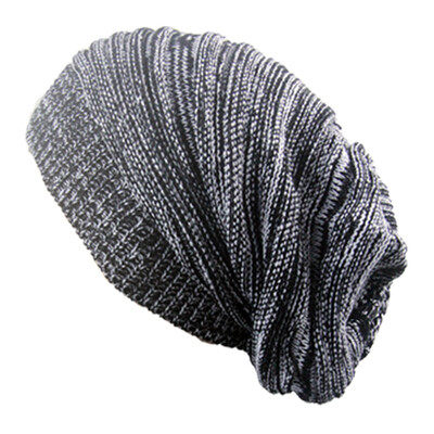 

Fashion double color Melaleuca fold hat warm hedge heap hat hood knitting wool hat