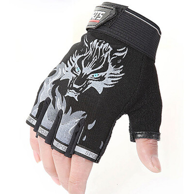 

Semi - finger gloves male parent - child riding sports gloves fitness outdoor anti - skid breathable