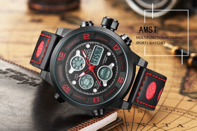 

Fashion Luxury Top Brand Men Waterproof Military Sports Watches Men's Quartz Analog Leather Wrist Watch