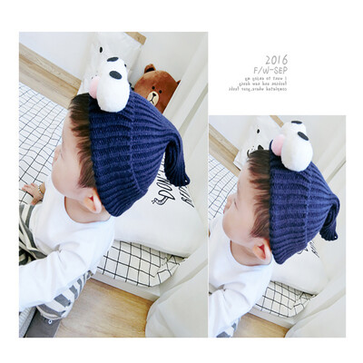 

Дзеці шлема вочы Вуліца Сезам Knit Hat Мужчыны і дзяўчаты Шпіль мультфільм птушка воўны капялюш восенню і зімой капялюш