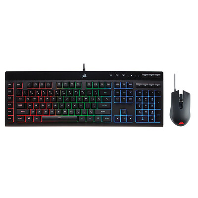 

Американские Corsair (USCORSAIR) К55 + гарпун RGB Яркой подсветка игровых клавиатурные макросы + мышь