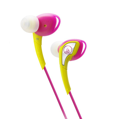 

Audio-Technica ATH-SPORT2 Waterproof Sports Earphones In-Ear Headphones Yellow Pink