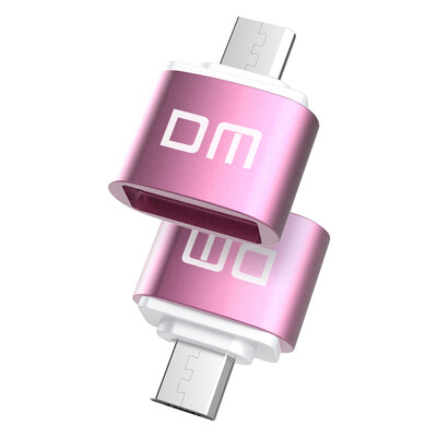

DM USB-адаптер для OTG-адаптера (OTG-B) Микрофонный разъем OTG для микрофона USB адаптер универсального адаптера для зарядки данных (розовый)