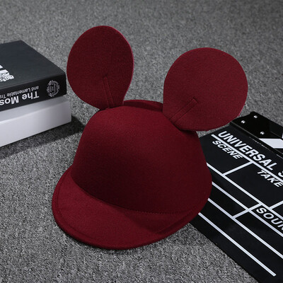 

Восень і зіма дзіцячая мода мікі капялюш бацька-дзіця шапка плашч шапка конна шапочка