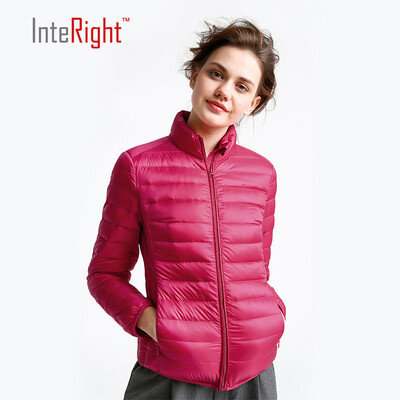 

INTERIGHT 90 white duck down lady collar ultra-light portable down jacket pink L code