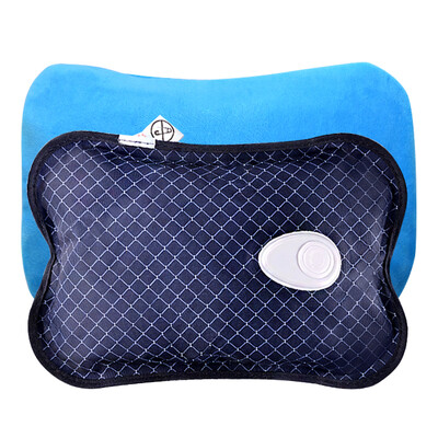 

Dr detachable washable hot water bottle explosion-proof safety hand warmer with cloth cover has been injected water heating bag blue
