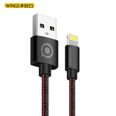 

Bee wing apple 6 / 6S / 7 линия линии джинсовой линии 1 метр ковбой черный телефон зарядное устройство шнур питания поддержка iphone5 / 5s / 7P / SE / ipad air mini