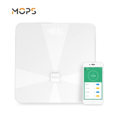 

MOPS Body Fat Scale Pro Body Data Fat Scale Bluetooth APP Control Depth Health Report Remote Monitoring Home Scale White