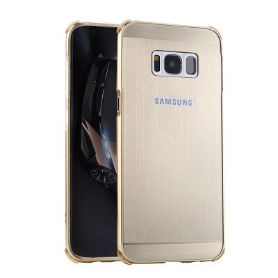 

Luxury Case for Samsung Galaxy S8 Aluminum Bumper+Acrylic Panel Back Glossy Business Cover for Samsung S8