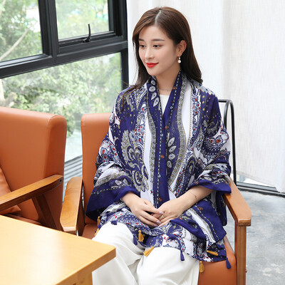 

STORY Of SHANGHAI Women&39s scarves Autumn&winter warm scarves Shawl leaves Totem army green