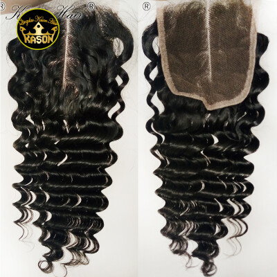 

Brazilian Virgin Hair Lace Closure Deep Wave 8A Garde Best Quality Brazilian Human Curly Lace Top Closure 4x4 Bleached Konts