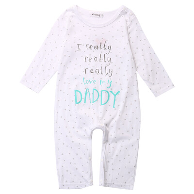 

I love Mum Dad Baby Infant Boy Girl Bodysuit Cotton One-pieces Rompers 024M