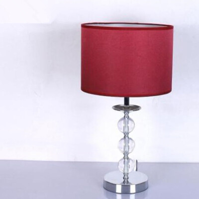 

BOKT Modern Urban Designs Простая настольная лампа 10-дюймовая ткань Lampshade E26 / E27 Lampholders Crystal Прикроватная лампа Домашний декор (стиль F)