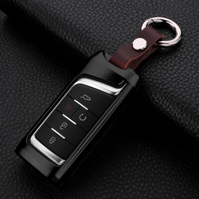 

Digaren Chuanqi GS8 special metal key cover protective shell legend gm8 GS7 key bag smart key leather car key ring supreme black