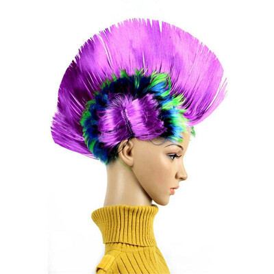 

Fashionable Hallowmas Masquerade Punk Mohawk Mohican hairstyle Cockscomb Hair