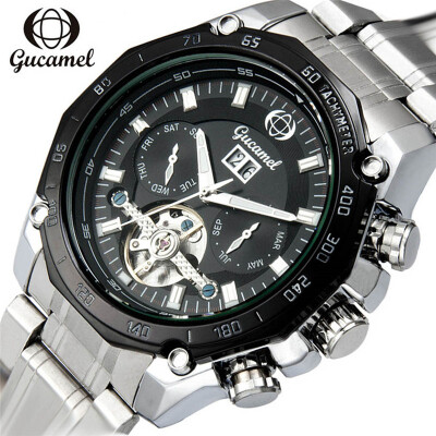 

Mens Watches Top Brand Luxury Automatic Watch Black Calendar Clock Mens Mechanical Watch