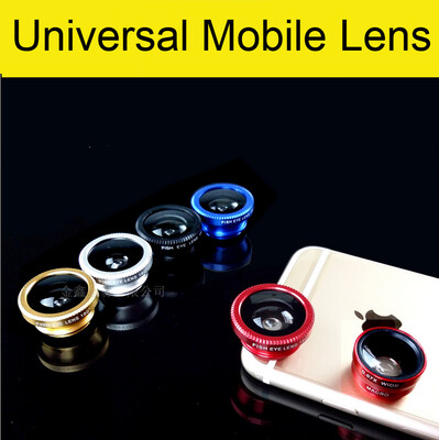 

3 In 1 Universal Clip Camera Mobile Phone Lens Fish Eye + Macro + Wide Angle For iPhone 7 Samsung Galaxy S7 HTC Huawei All Phones