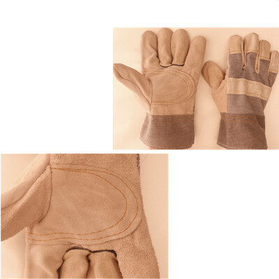 

Two-layer Gato leather gloves wear-resistant short welding labor insurance gloves welder gloves