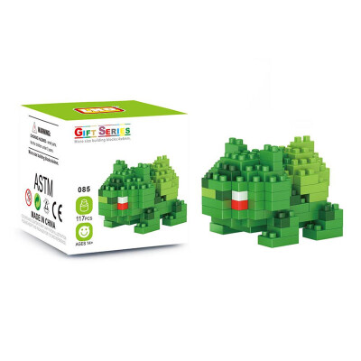 

LNO 117Pcs Bulbasaur Pokemon Building Block Educational Toy for Cooperation Ability Improvement - Green