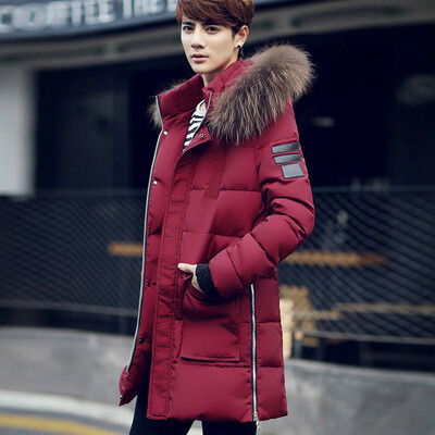 

Winter new men's cotton self-cultivation in the long section of thick hair collar cotton