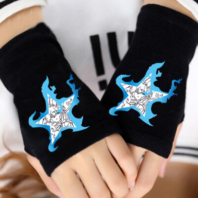 

Black rock shooter gloves BRS anime around the autumn and winter half finger gloves with velvet