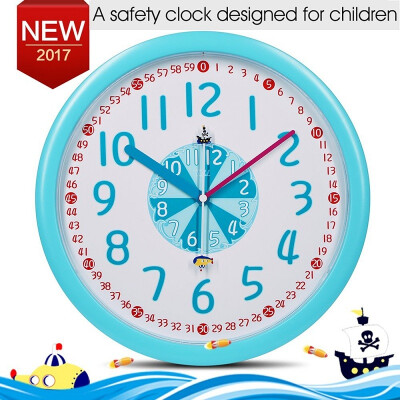 

12 Inch Plastic Kids Wall Clock Slient Safe Colorful Cartoon Clcok Children Wall Clock Funny Interesting Child Learn Clock