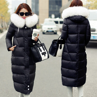 

2017 fashion new lady in the long paragraph down jacket ladies long thickening warm down jacket