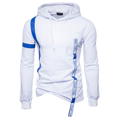 

Brand 2017 Hoodie Casual Ribbon Decoration Hoodies Men Fashion Tracksuit Male Sweatshirt Off White Hoody Mens Purpose Tour XXL