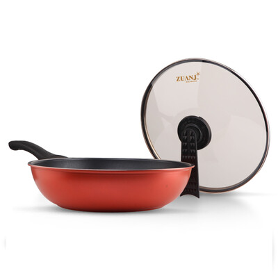 

Jingdong supermarket drill technology ZUANJ imports of non-stick wok 30CM no smoke non-stick pot wok induction cooker general ZJ-DMW30