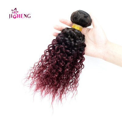 

Ombre Kinky Curly Virgin Hair 1 Bundles IndianHair Weaving Natural Color Unprocessed Human Hair Extensions