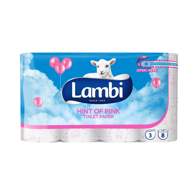 

Lambi Lifestyle / toilet paper Original wood pulp Healthy pink obscure 8 rolls / mention