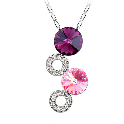 

Austrian Crystal Jewelry Necklace Women White Gold Color High Quality Necklace & Pendants Gift Bride Wedding Jewelry 4886