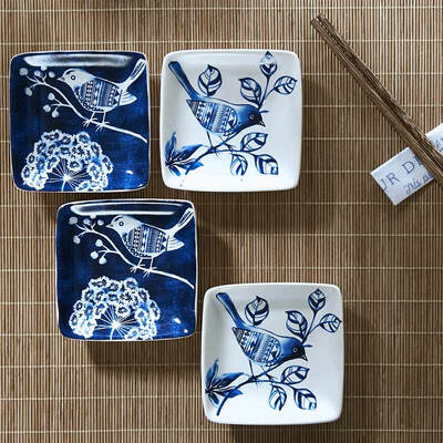 

A Ting Ceramic Spices Dishes Blue&White Porcelain Set of 4