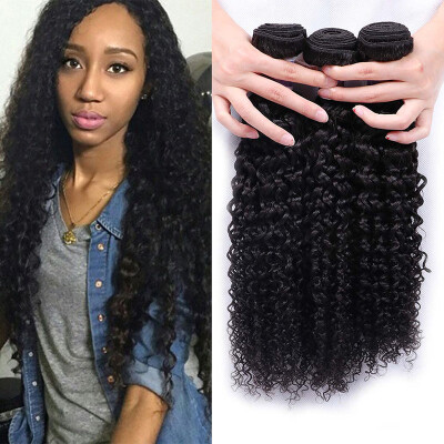 

Peruvian Kinky Curly Virgin Hair Extensions 3pcs Afro Kinky Curly Hair Natural Black Human Hair Weave Bundles