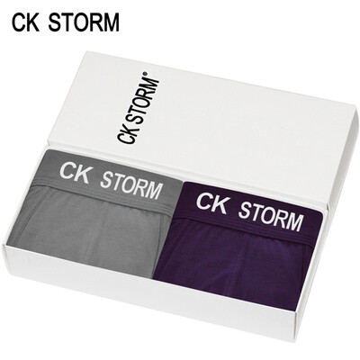 

CK STORM men's underwear flat pants 50 modal ck storm series lengthened anti-friction men's underwear 2 gift box