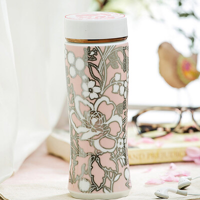 

A Ting Double insulated mugs coffee cup with lid ceramic cup