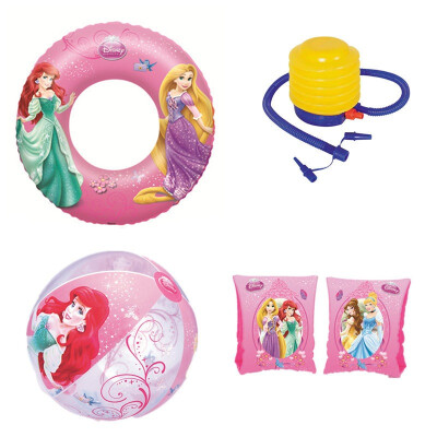 

Bestway Disney Princess Disney Swimming Suite (with inflatable pump, swim ring + arm circle + beach ball, suitable for children aged 3-6 swimming, playing water use