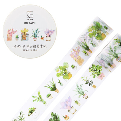 

Kinbor handbook wide version&paper tape 30mm10m hand book book plant sticker tropical monsoon DTB64107