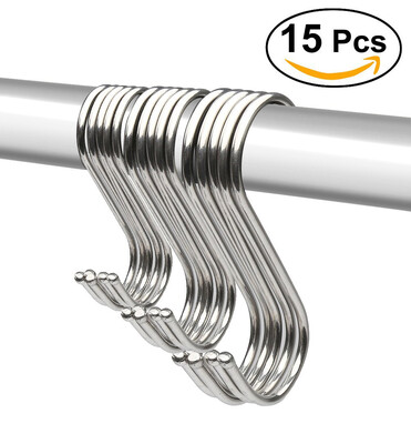 

Hooks Large Hanging Hooks Hangers 5Inch for Kitchen Bathroom Bedroom Office - 15pcs in Pack