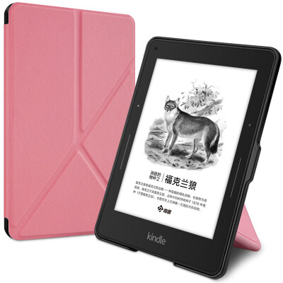 

Pottery fit Kindle 1499 version of the protective cover shell Kindle Voyage sailing dedicated sleeping sleeve folding bracket series cherry powder