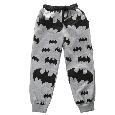 

2017 Spring Baby Boys Kids Cartoon Batman Printed Pants Casual Trousers 2-7Y