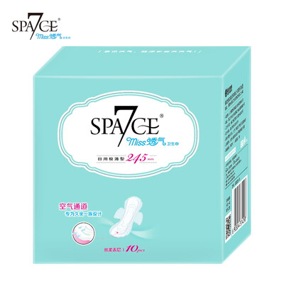 

Seven degrees space SPACE7 sanitary napkins Miss breathable silk soft surface daily thin 245mm 10 pieces